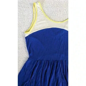 Piper Project Blue White And Yellow Mini Dress Size Medium Fun $